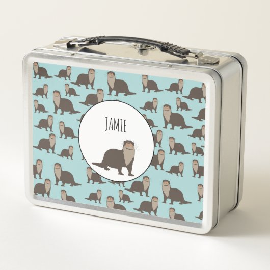 Cute Otter Illustration Pattern (Achterkant)