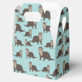 Cute Otter Illustration Pattern Bedankdoosjes (Geopend)