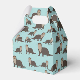 Cute Otter Illustration Pattern Bedankdoosjes