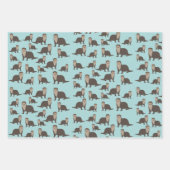 Cute Otter Illustration Pattern Inpakpapier Vel (Voorkant)