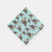 Cute Otter Illustration Pattern Servet (Hoek)