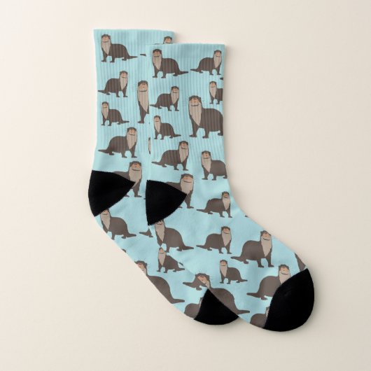 Cute Otter Illustration Pattern Sokken (Paar)