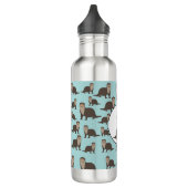 Cute Otter Illustration Pattern Waterfles (Links)