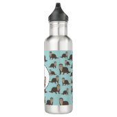 Cute Otter Illustration Pattern Waterfles (Rechts)