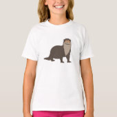 Cute Otter Illustration T-shirt (Voorkant)