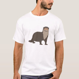 Cute Otter Illustration T-shirt