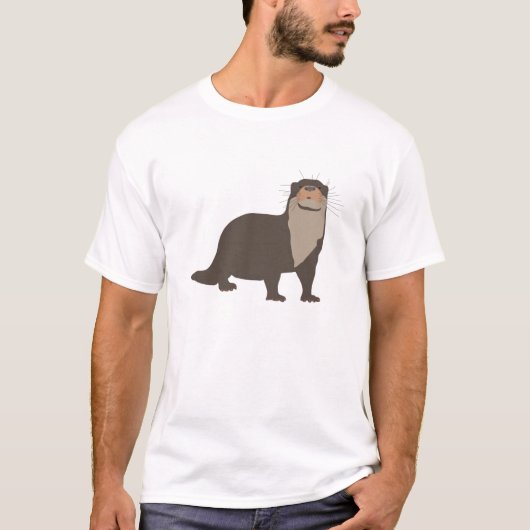 Cute Otter Illustration T-shirt (Voorkant)
