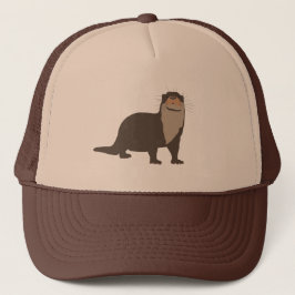 Cute Otter Illustration Trucker Pet