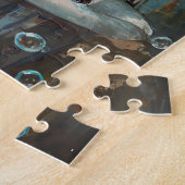 Cute Otter in Bubble Bath Jigsaw Puzzle Legpuzzel (Zijkant)