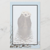 Cute Otter in een Pond die zijn gezicht houdt Briefpapier (Voorkant)