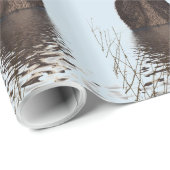 Cute Otter in een Pond die zijn gezicht houdt Cadeaupapier (Rol Hoek)