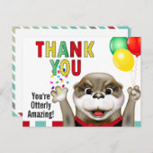 Cute Otter in Tuxedo | Dank u wel Briefkaart (Voorkant / Achterkant)