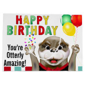 Cute Otter in Tuxedo | Geboortedag Groot Cadeauzakje (Achterkant)