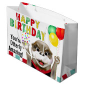 Cute Otter in Tuxedo | Geboortedag Groot Cadeauzakje (Achterkant Gekanteld)