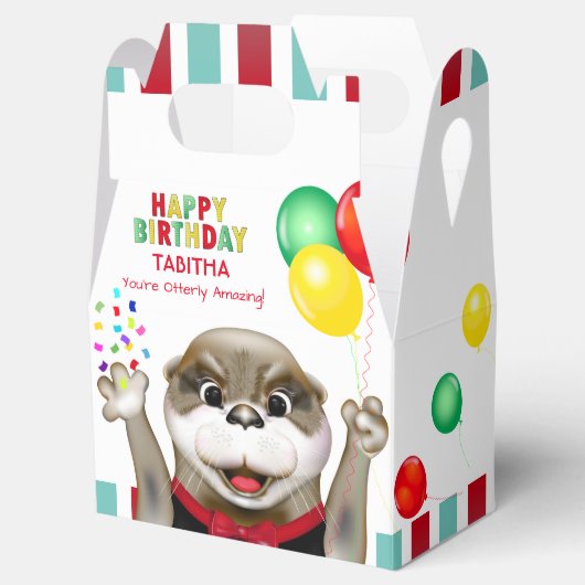 Cute Otter in Tuxedo | Kinderen van Birthday Bedankdoosjes (Geopend)