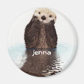 Cute Otter in Water Magneet (Voorkant)