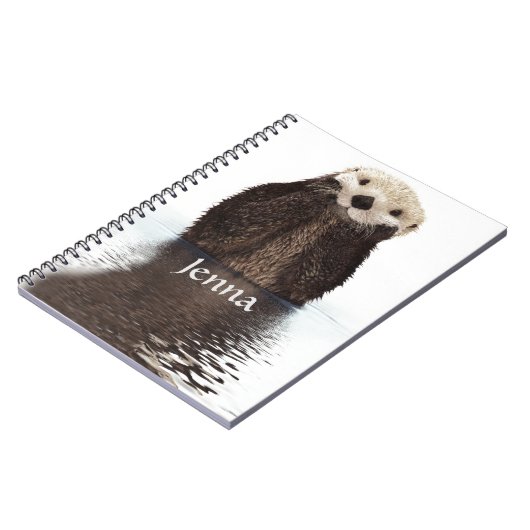Cute Otter in Water Notitieboek (Linkerzijde)