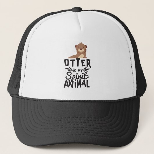 Cute Otter is mijn dierlijk dierlijk Shirt Trucker Pet (Voorkant)