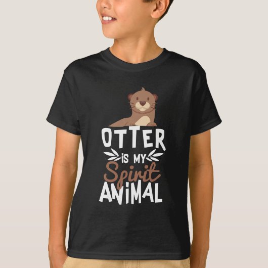 Cute Otter is mijn gedistilleerde dierlijke afdruk T-shirt (Voorkant)