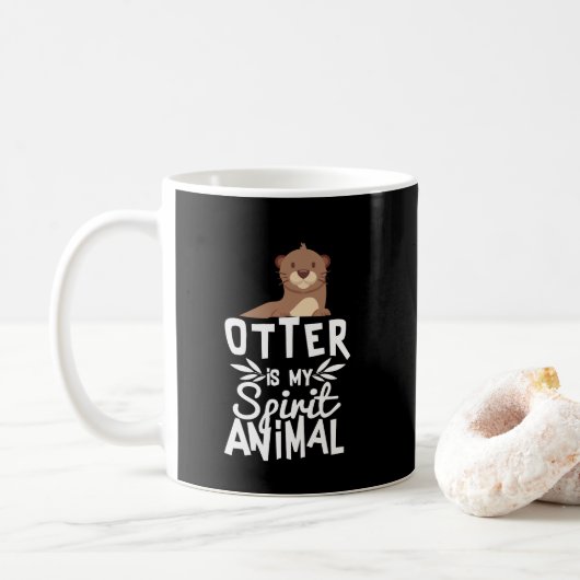 Cute Otter is mijn geliefde dierlijke schimmels Mo Koffiemok (Met donut)