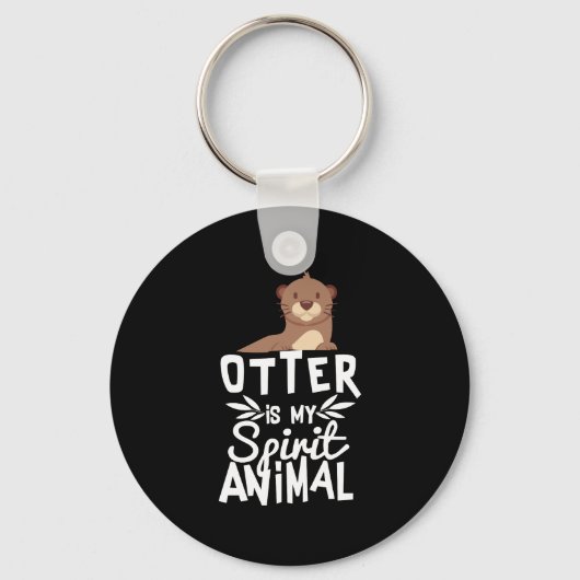 Cute Otter is mijn Sleutelhanger van grappige dier (Voorkant)