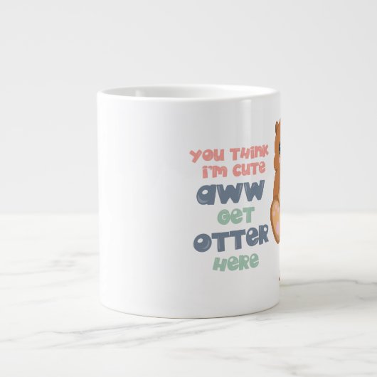 Cute-Otter-Jumbo-Mok Grote Koffiekop (Voorkant)
