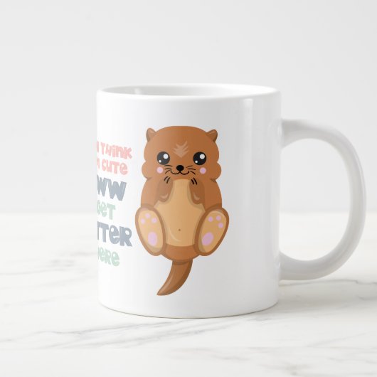 Cute-Otter-Jumbo-Mok Grote Koffiekop (Rechts)