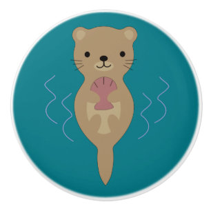 Cute Otter Keramische Knop