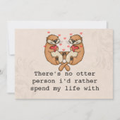Cute Otter Liefdeskaart voor Echten / Echtgenote / Feestdagenkaart (Voorkant)