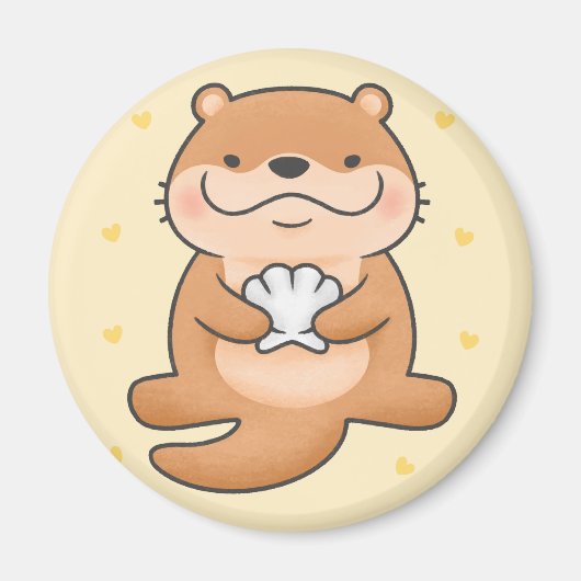 Cute Otter Magnet (Voorkant)