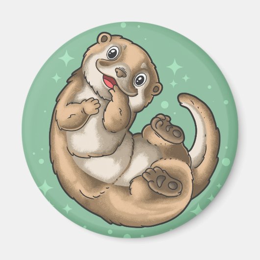 Cute Otter Magnet (Voorkant)