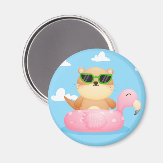 Cute Otter Magnet (Voorkant / Achterkant)