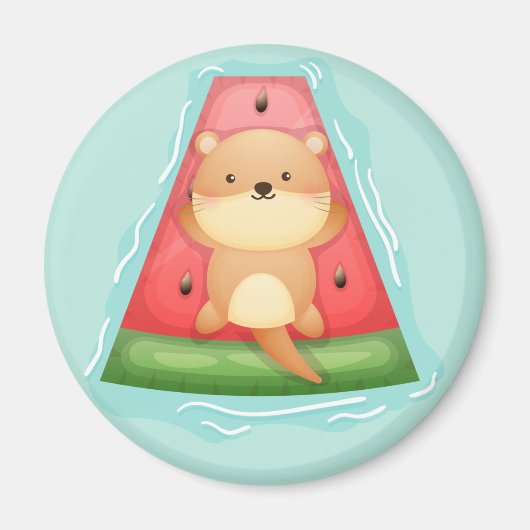 Cute Otter Magnet (Voorkant)