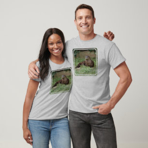 Cute Otter Mannen Long-hoeve T-Shirt