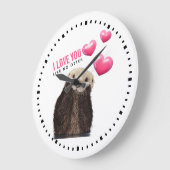 Cute Otter met harten Valentijnsdag Grote Klok (Hoek)