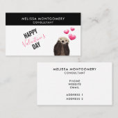 Cute Otter met harten Valentijnsdag Visitekaartje (Voorkant / Achterkant)