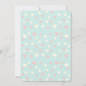 Cute Otter met Hearts Valentijnsdag Party Kaart (Achterkant)