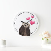 Cute Otter met Love Hearts Grote Klok (Huis)