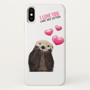 Cute Otter met roze harten van jou Case-Mate iPhone Case