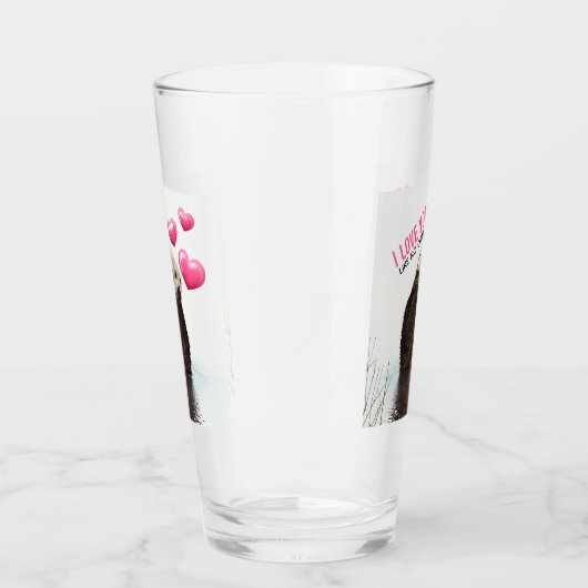 Cute Otter met roze hartenliefde die je hebt gespo Glas (Rechts)