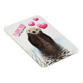 Cute Otter met roze hartenliefde die je hebt gespo Magneet (Rechterzijde)