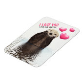 Cute Otter met roze hartenliefde die je hebt gespo Magneet (Linkerzijde)