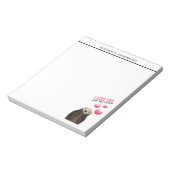 Cute Otter met roze hartenliefde die je hebt gespo Notitieblok (Linkerzijde)
