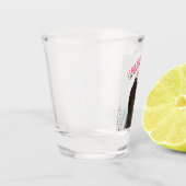 Cute Otter met roze hartenliefde die je hebt gespo Shot Glas (Links)