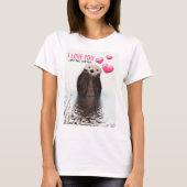 Cute Otter met roze hartenliefde die je hebt gespo T-shirt (Voorkant)
