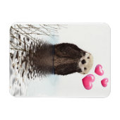 Cute Otter met roze liefdesharten Magneet (Horizontaal)