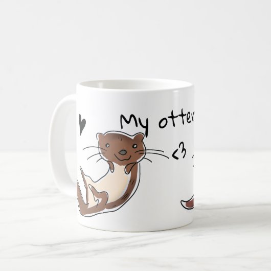 Cute otter-mok koffiemok (Voorkant links)