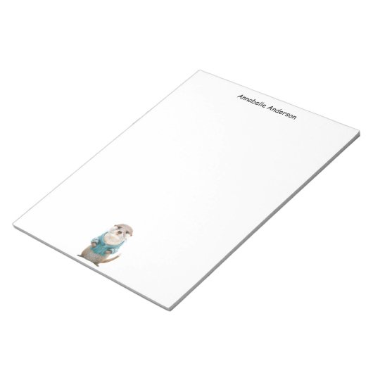 Cute Otter Notitieblok (Schuin)