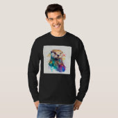 Cute Otter Paint Splatter Illustration Colorful Wa T-shirt (Voorkant volledig)