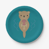 Cute Otter Papieren Bordje (Voorkant)